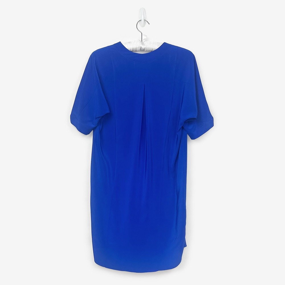 Amanda Uprichard Shift Mini Dress Size S Blue Silk - Picture 2 of 3